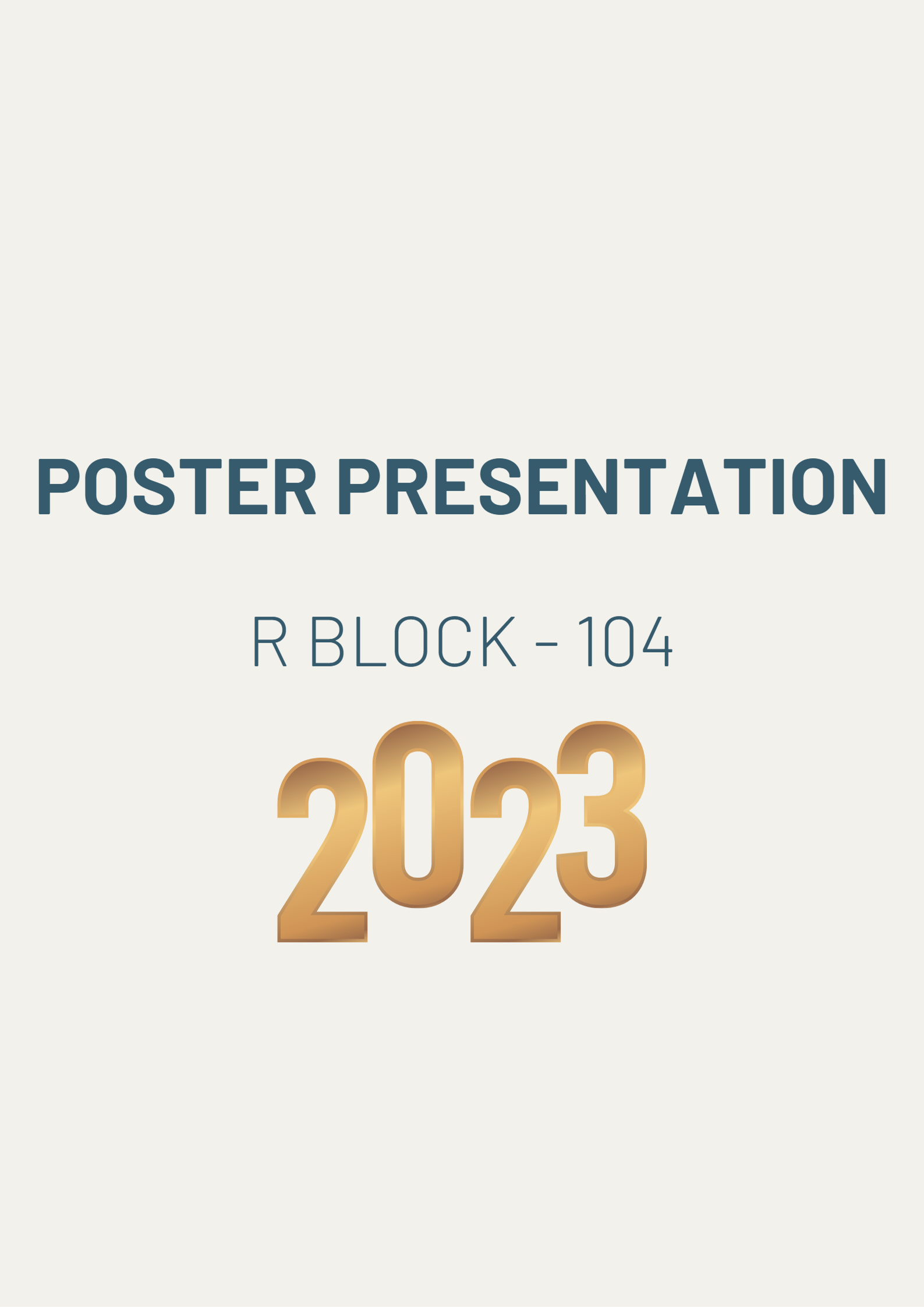 Poster Presentation 